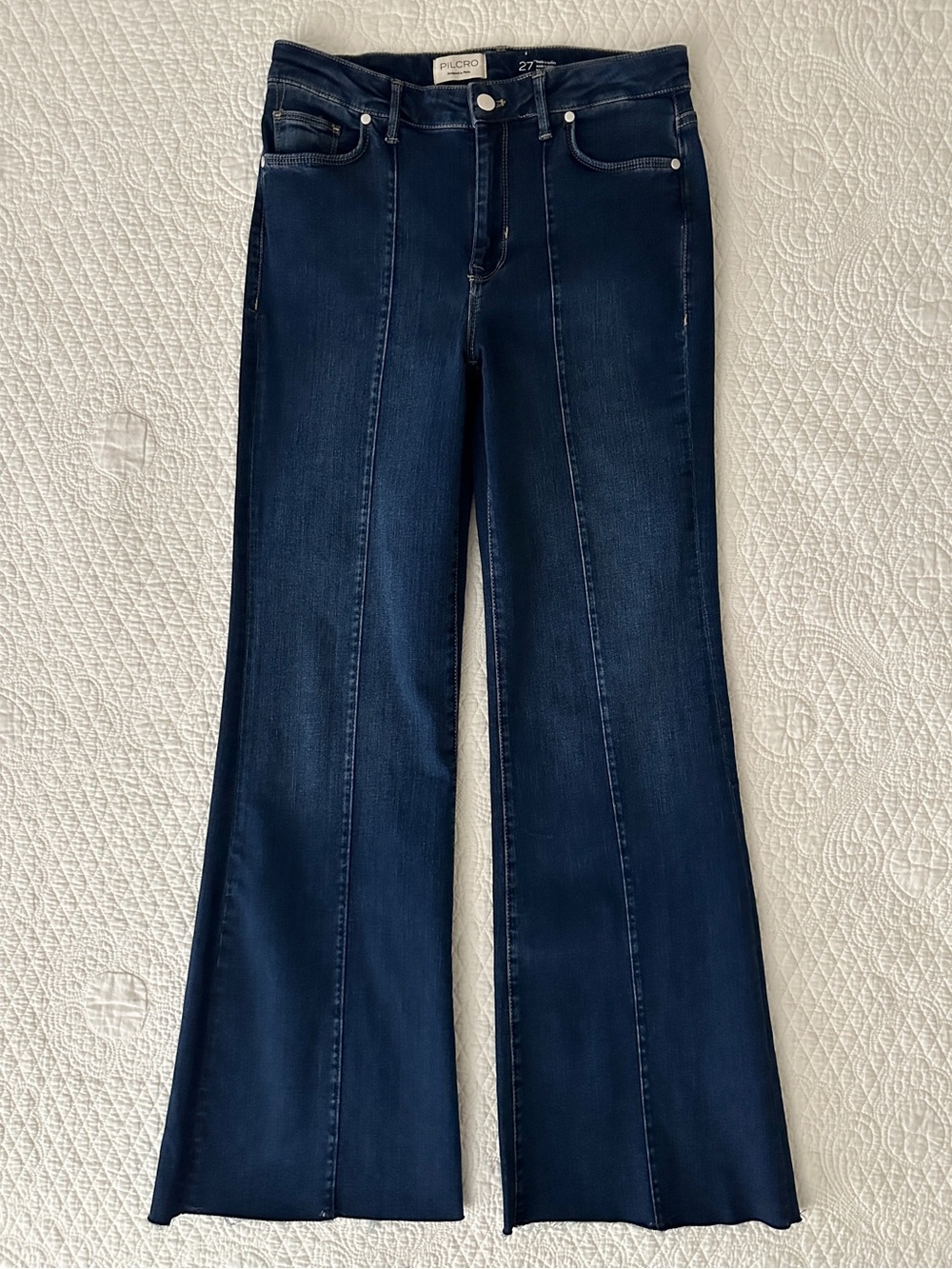 NWOT Pilcro Anthropologie Seamed High-Rise Wide-Leg Jeans Size 27 - Picture 3 of 16
